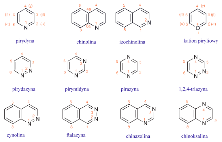 Sześcioczłonowe aromatyczne związki heterocykliczne